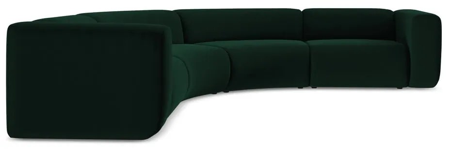Тъмнозелен кадифен ъглов диван Ekahi – Makamii
