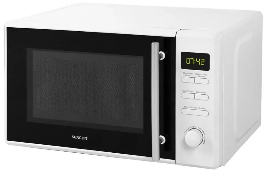 Sencor - Микровълнова фурна с функция грил 700W/1000W/230V 20 л бяла
