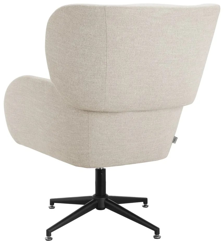 Бяло кадифено кресло Vanessa – Støraa