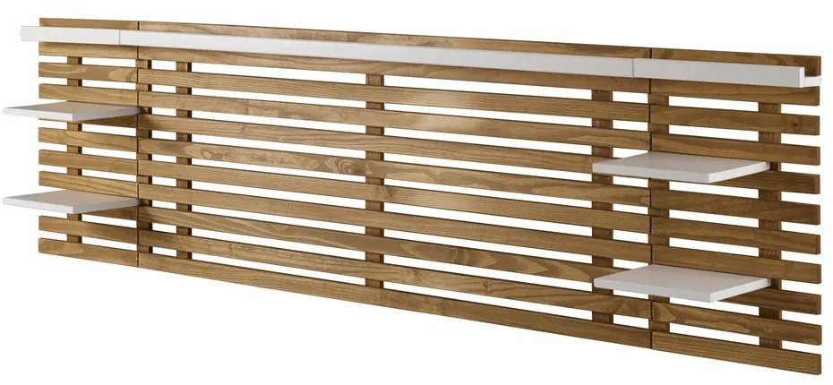 Табла за глава от бял/естествен бор 240x62 cm Nidra - Marckeric