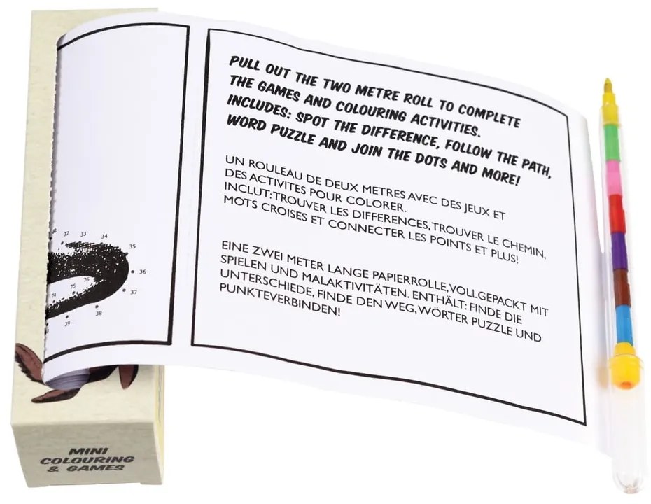 Пътуващ комплект за оцветяване и пъзели за деца Prehistoric Prehistoric Land - Rex London