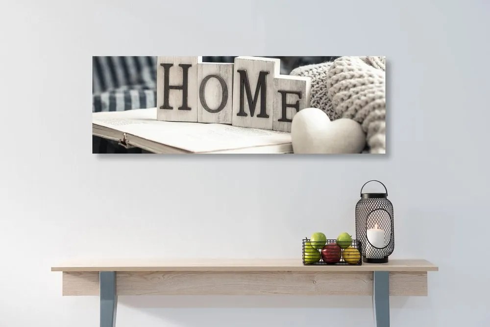 Картина на платно – С надпис Home и натюрморт