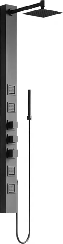 Mexen Orco панел за душ, черен - 7607-03-70