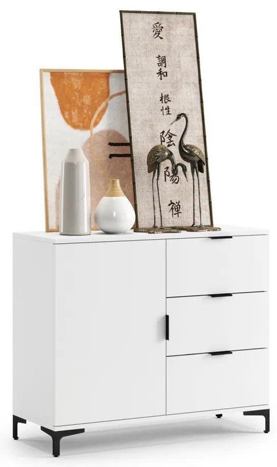 Бял скрин LORA с чекмеджета