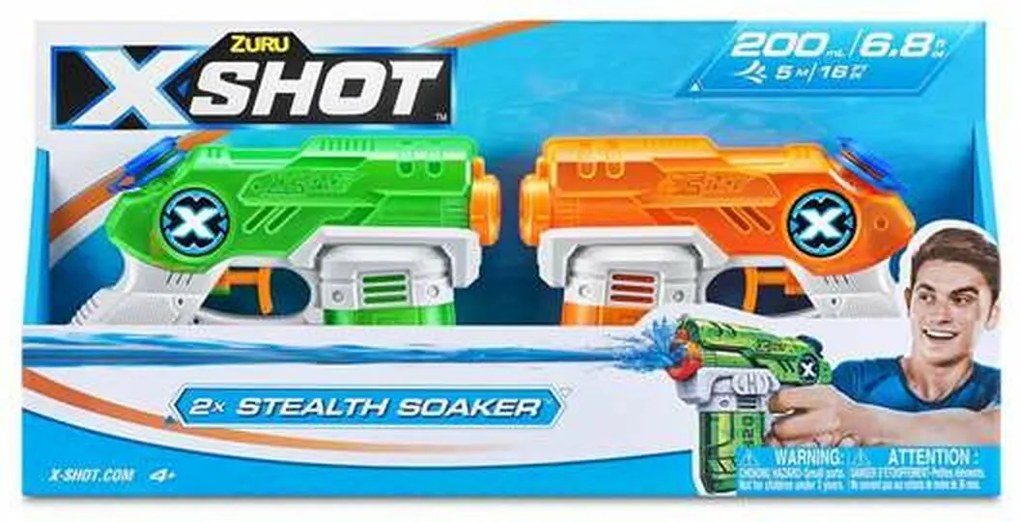 Воден Пистолет X-Shot Warfare Double Small Stealth 2 Части 16 x 13 x 3 cm