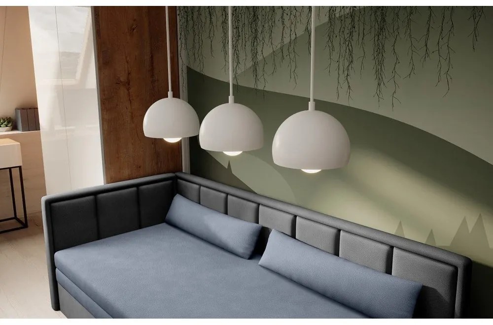 Син/сив шенилов сгъваем/с място за съхранение диван 214 cm Fulgeo – ELTAP