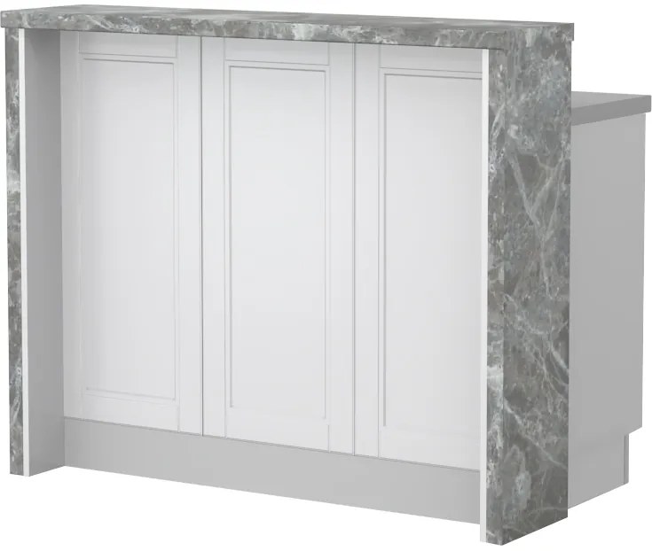 Бар Пейка Tahoma-Length: 120 cm-White matte-Siena Marble