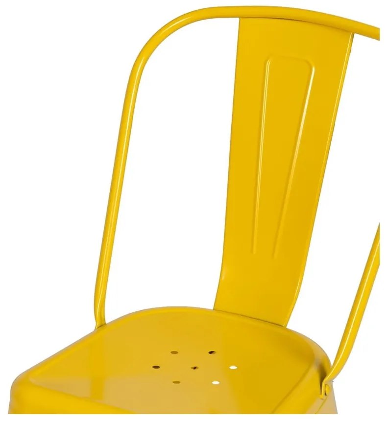 Жълти метални трапезни столове в комплект от 2 бр. – Ixia