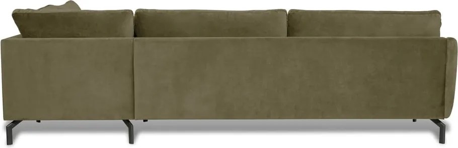 Ъглов диван от зелено кадифе (десен ъгъл) Magic - Scandic