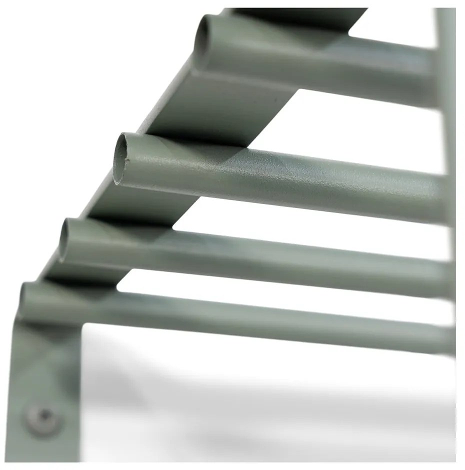 Сиво-зелена метална стенна закачалка с рафт 100 cm Rex – Spinder Design