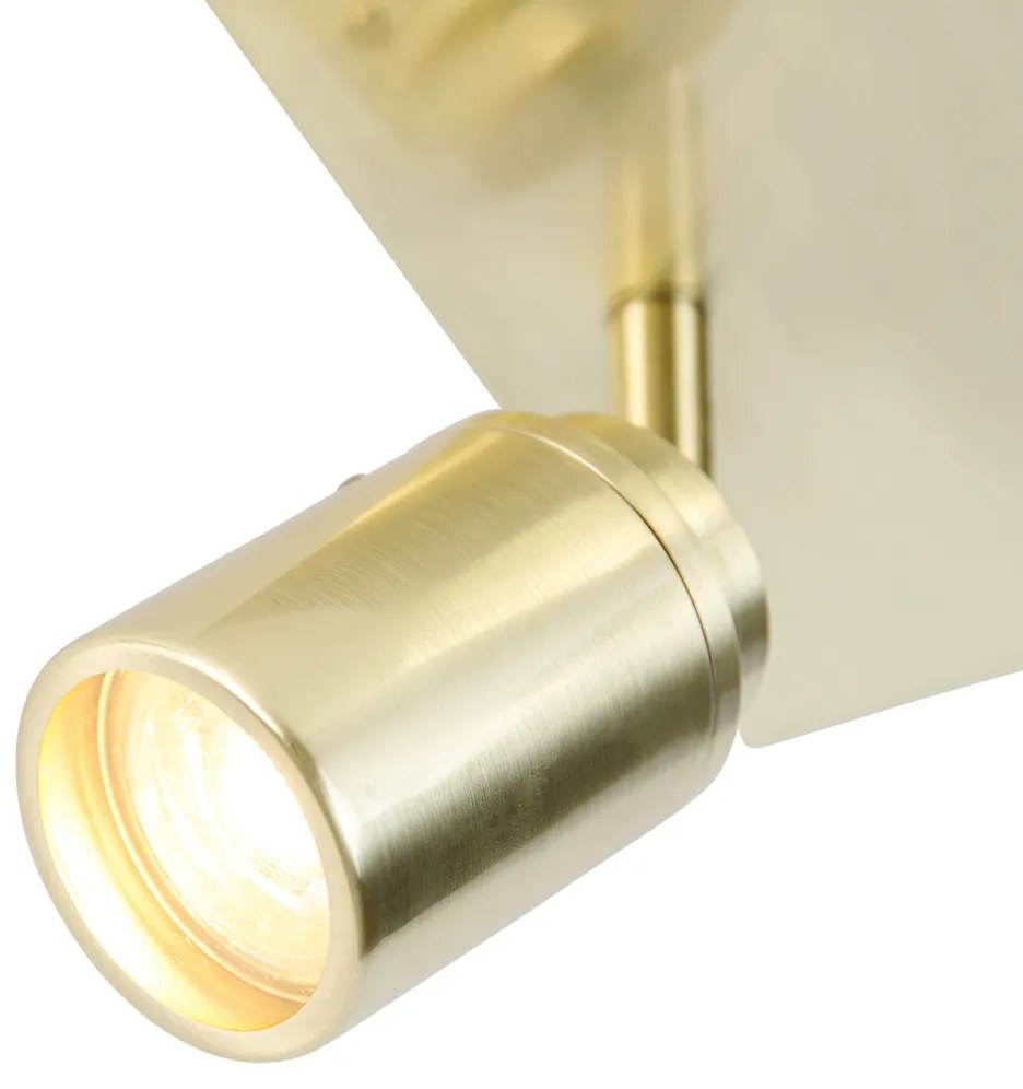 Модерен баня прожектор месинг квадратен 2-светлина IP44 - Ducha