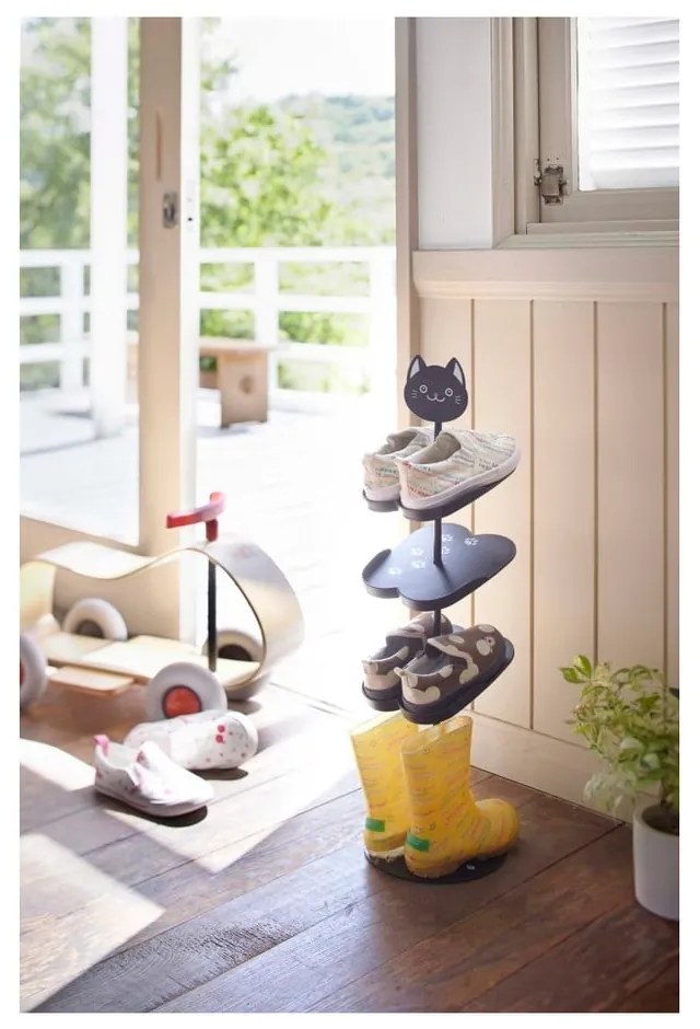 Черна метална стойка за детски обувки Kid's Shoe Rack – YAMAZAKI