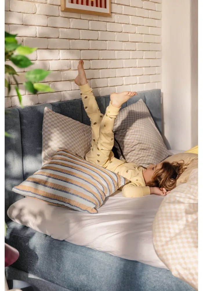 Синьо боксспринг легло 160x200 cm Olia Bold Line – Bonami Selection