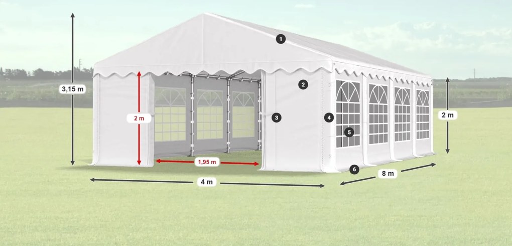 Шатра 4x8x2m Comfort PE 240g Summer