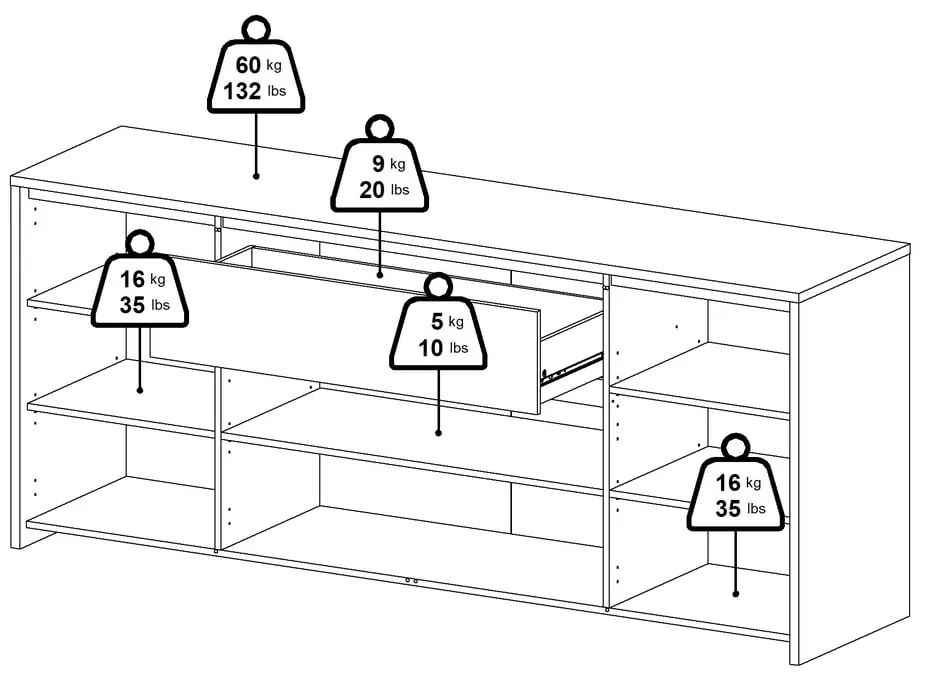 Скрин от дъбов декор в бял и естествен цвят 197x84x48 cm Next – Tvilum