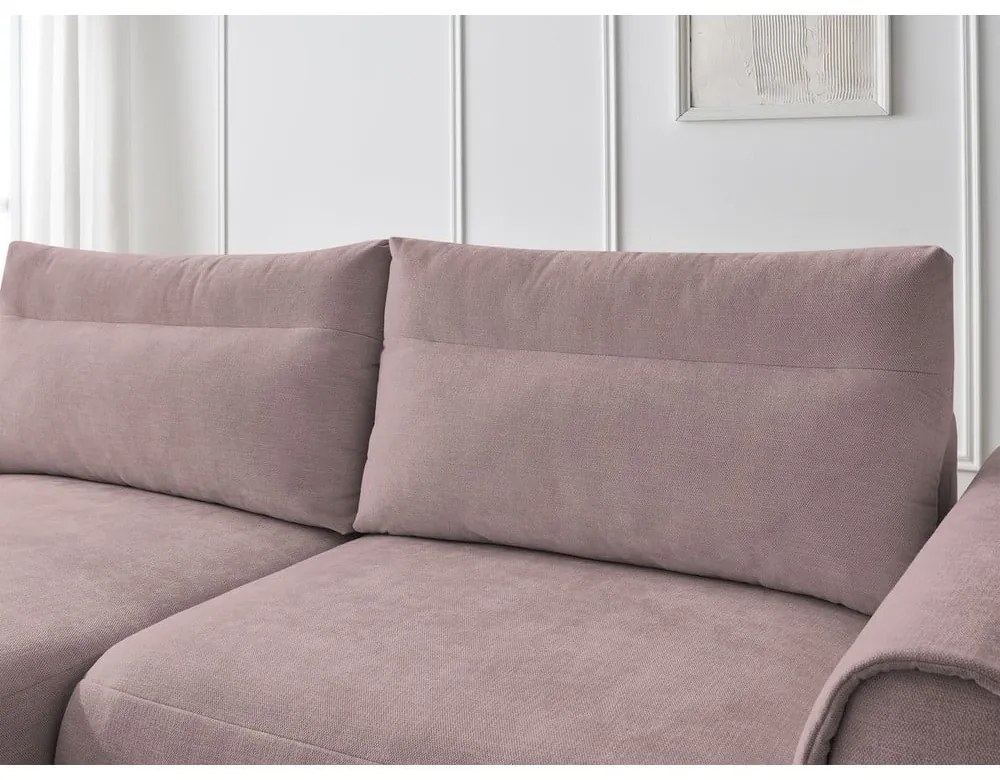 Светлорозов ъглов диван Aden – Bobochic Paris