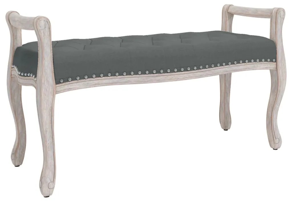 344437 vidaXL Пейка, тъмносива, 110x45x60 см, текстил