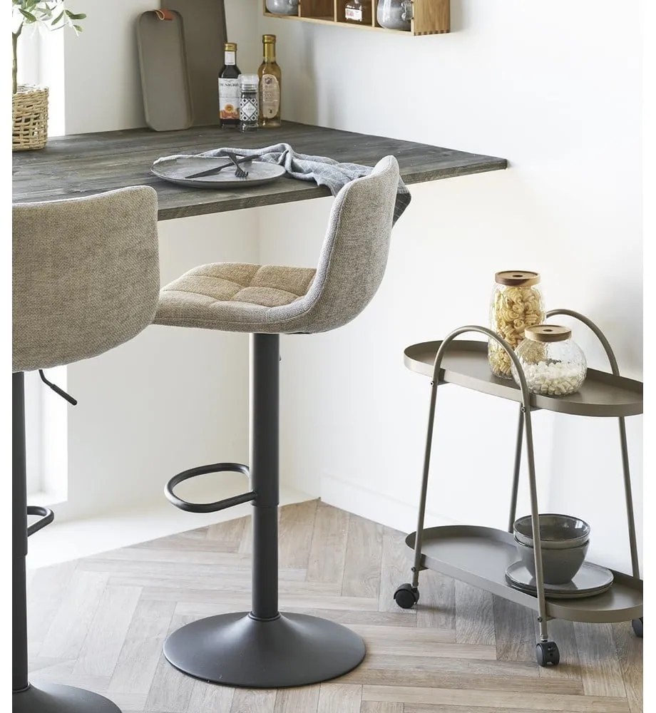 Бежов тапициран бар стол с регулируема височина (височина на седалката 61 cm) Middelfart – House Nordic