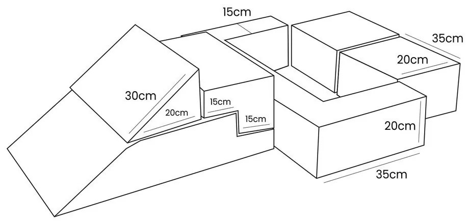 Розово велурено игрище от пяна 100x35x40 cm Montessori – Meowbaby