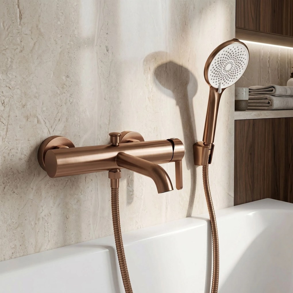 Смесител за вана Rea Ontario Side Brush Copper