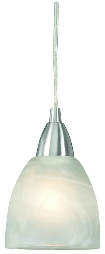 Висящо осветително тяло в сребрист цвят със стъклен абажур ø 11 cm Line – Markslöjd