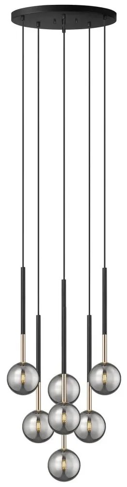 Zuma Line P0574-07F-SDFZ - Пендел ARCTURUS 7xG9/4W/230V черен