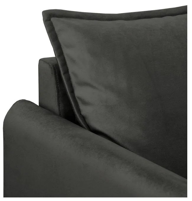 Тъмносиво кадифено кресло Juli – Ropez