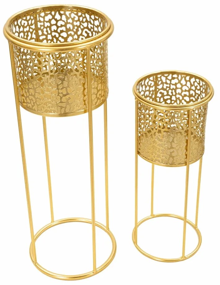 Метални стойки за цветя 2 бр. ø 17 cm (височина 46 cm) Nat – Mauro Ferretti