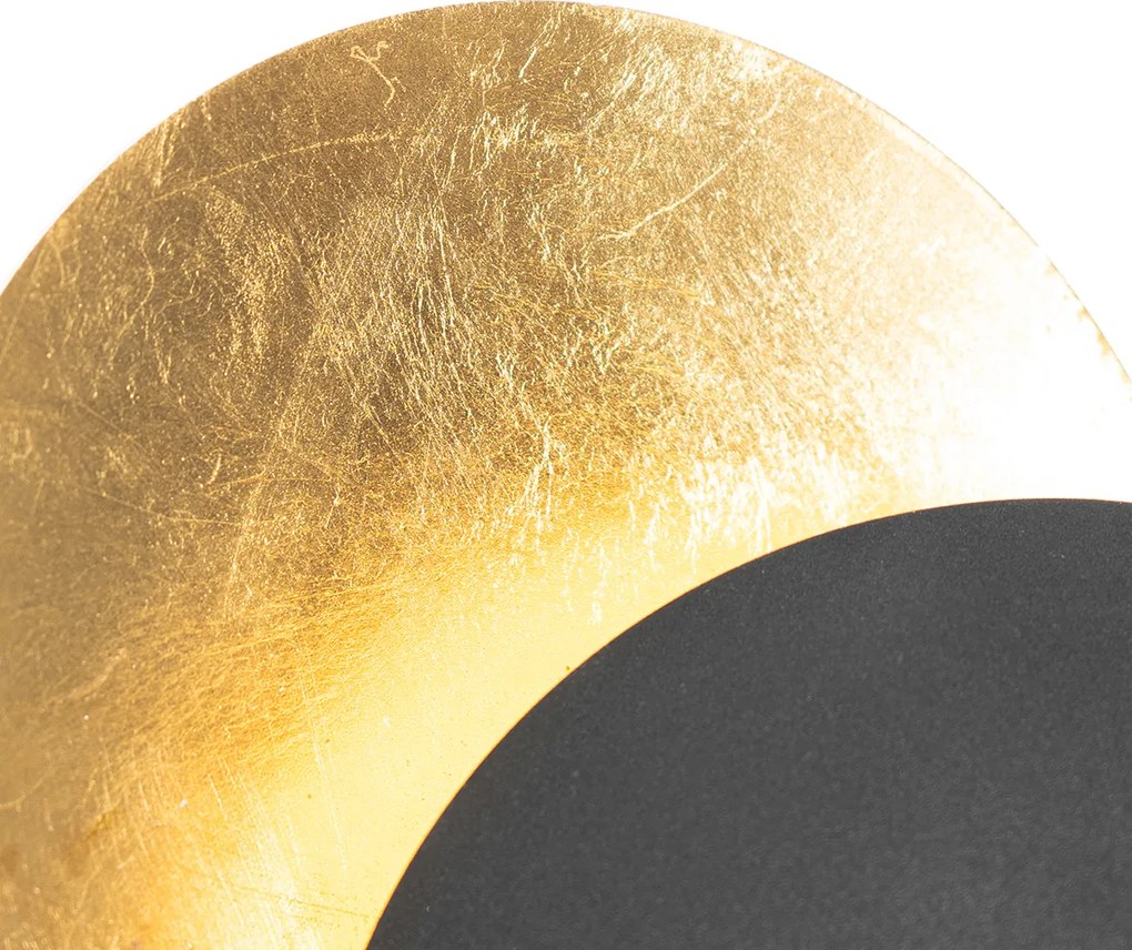 Интелигентна стенна лампа черна със злато с Wi-Fi G9 - Sunrise