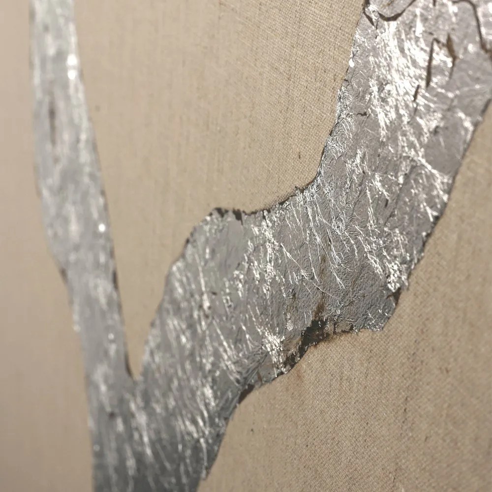 Ръчно рисувана картина 90x120 cm Wild Horizon Silver – Malerifabrikken