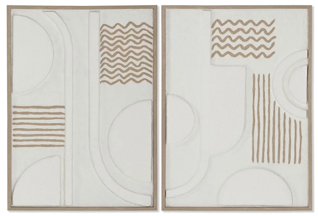 Картина Home ESPRIT Абстрактен Град 50 x 4 x 70 cm (2 броя)