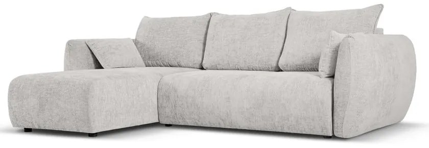 Светлосив ъглов диван (ляв ъгъл) Matera - Cosmopolitan Design