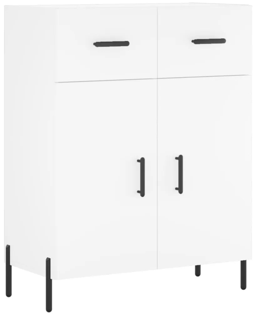 827988 vidaXL Сайдборд, бял, 69,5x34x90 см, инженерно дърво