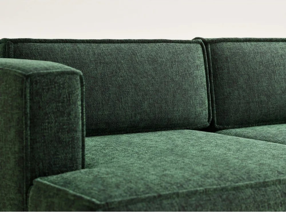 Тъмнозелен шенилов сгъваем/с място за съхранение ъглов диван (ляв ъгъл) Velto – Maison de Rêve