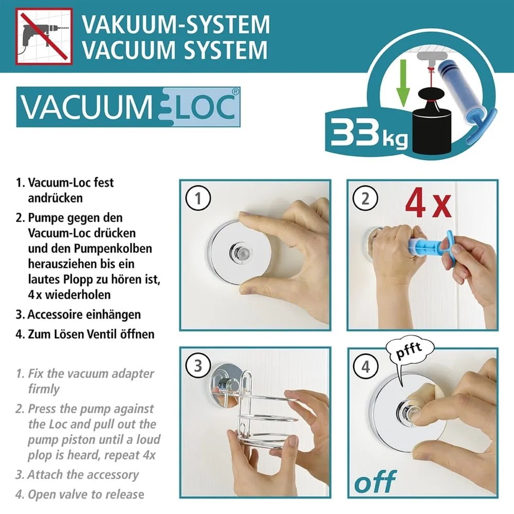Черен държач за тоалетна хартия Vacuum-Loc® Milazzo - Wenko