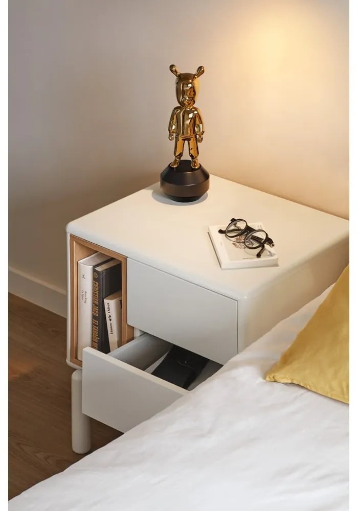 Кремаво нощно шкафче Corvo – Teulat