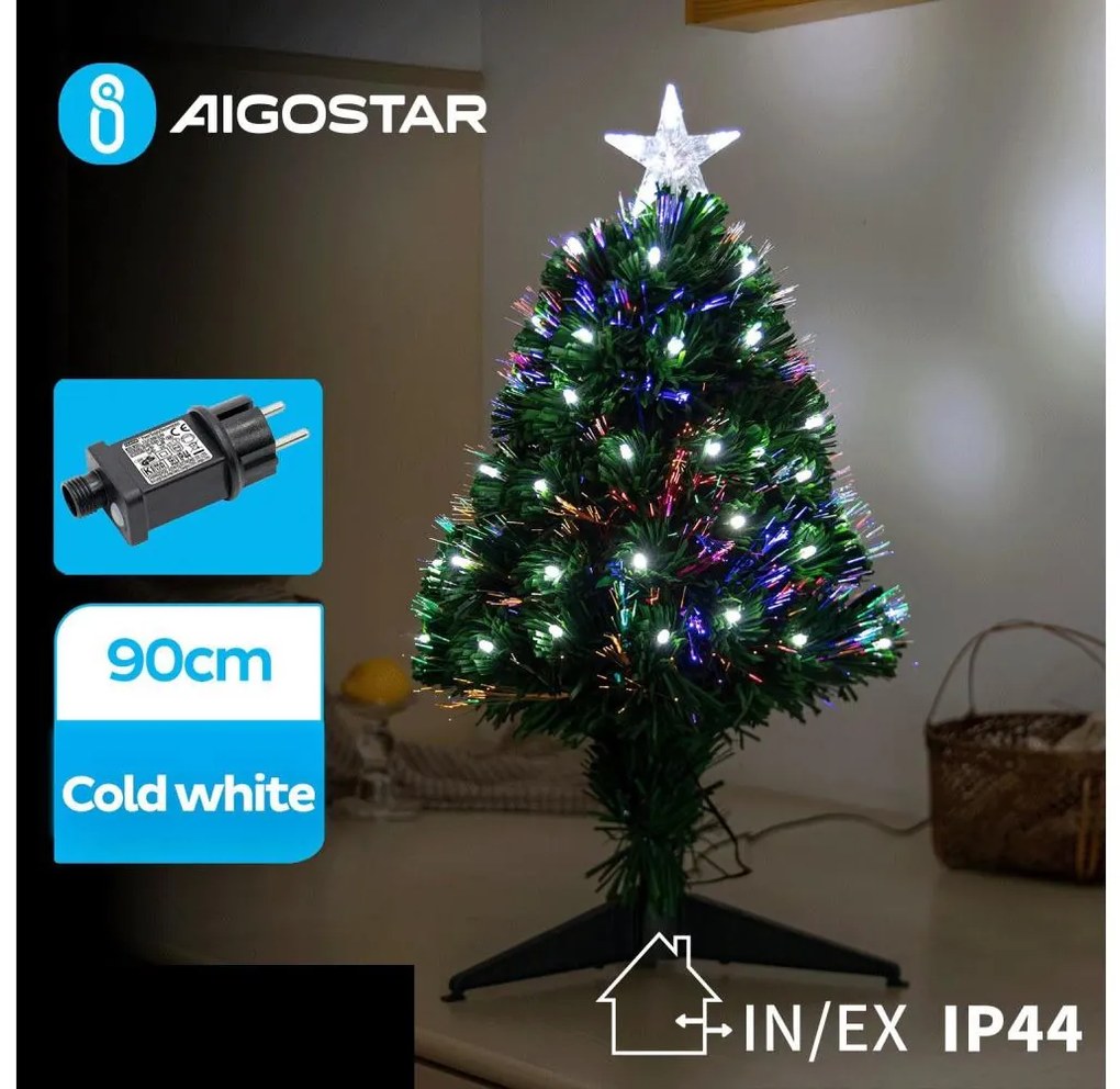 Aigostar - LED външна коледна елха LED/3,6W/230V 90 cm IP44 студено бяло