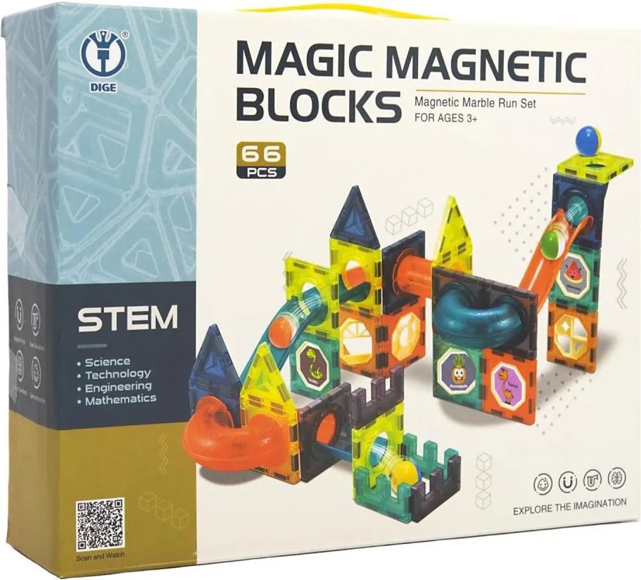 Магнитен конструктор 66 части