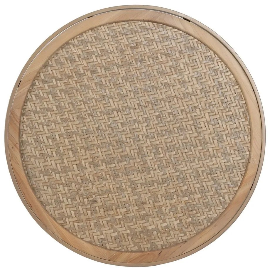 Ратанова кръгла масичка за кафе в естествен цвят ø 70 cm – Ixia