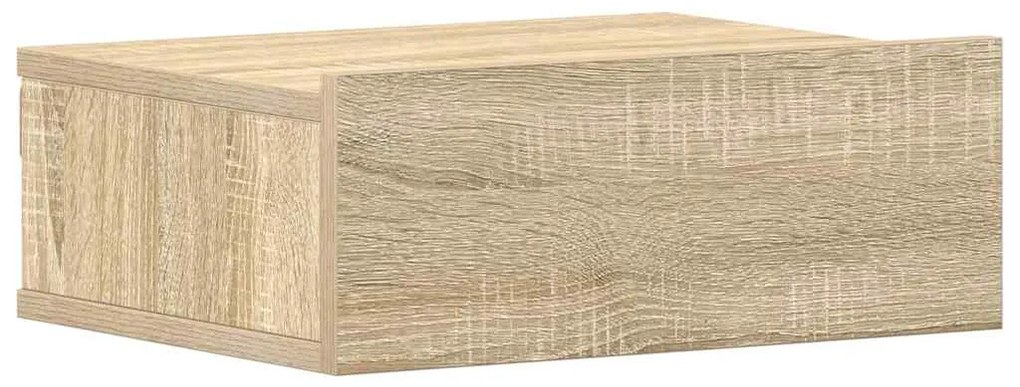 800312 vidaXL Нощно шкафче за стена, дъб сонома, 40x30x15 см инженерно дърво