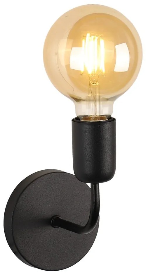 Черна метална стенна лампа Mosso - Squid Lighting