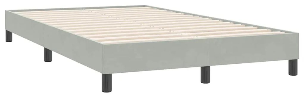 4101397 vidaXL Рамка за легло без матрак Светло сиво 120x220 cm Кадифе