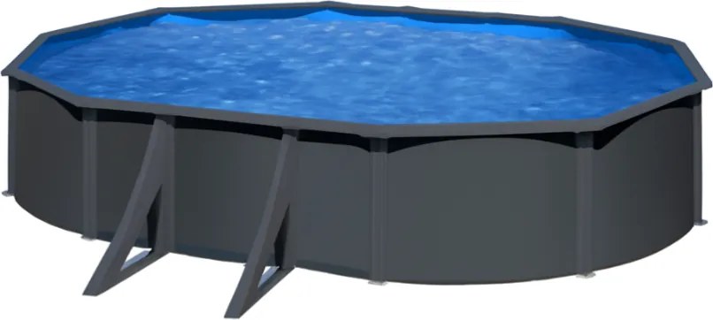 Сглобяем басейн с твърди стени и пясъчна помпа ANTHRACITE 5.00x3.00x1.20 м - Gre