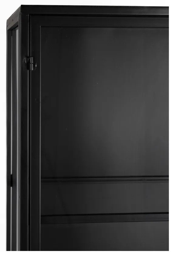 Черна метална витрина 70x170x35 cm Rob – White Label