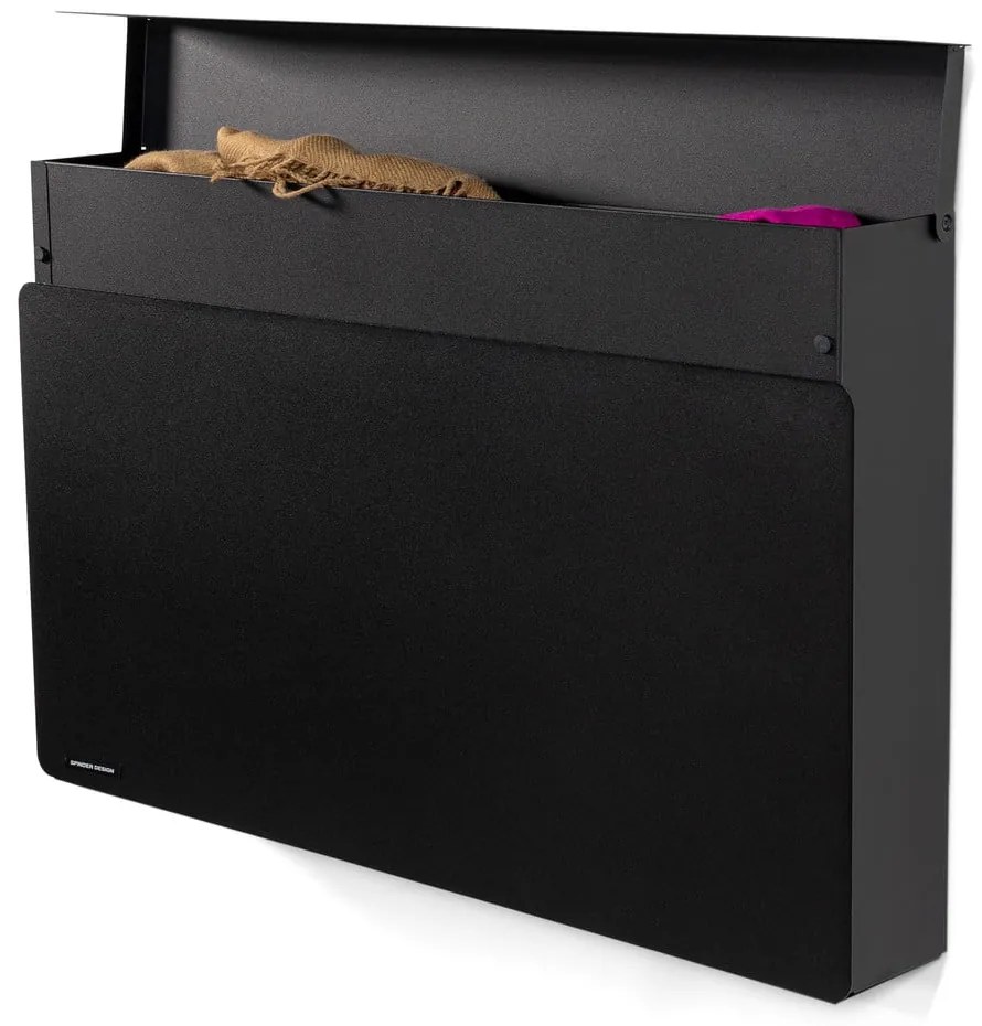 Черна метална накланяща се/висяща стойка за обувки 78x48x13 cm Luigi – Spinder Design