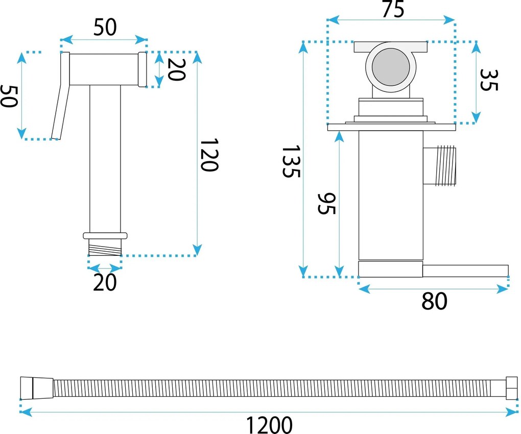 Смесител за биде Rea Foster Brush Gold