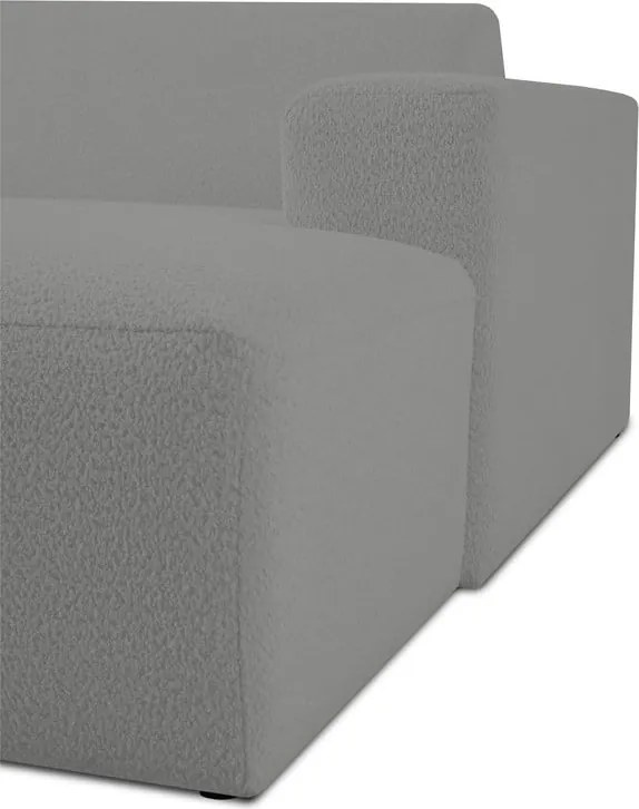 Сив модулен диван от букле (десен ъгъл) Roxy – Scandic