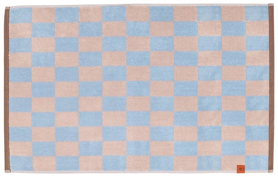 Синьо-розов килим за баня от органичен памук 50x80 cm Retro – Mette Ditmer Denmark