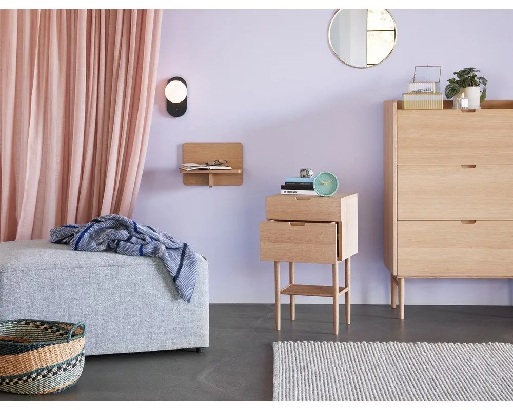 Стенен рафт от декор от дъб естествен 35 cm Less – Hübsch