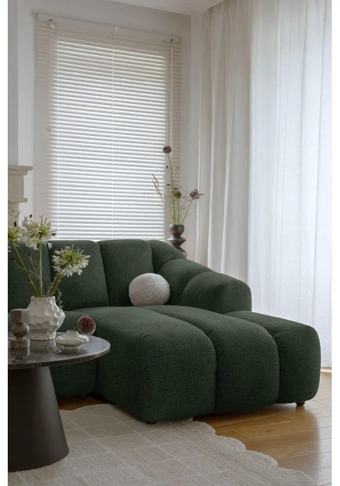 Тъмнозелен ъглов диван (ляв ъгъл/U форма) Shell – Miuform